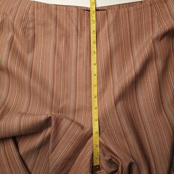 Parisian Signature Woman Silk Blend Pants Size 22W High Rise Tapered Leg Striped - Picture 7 of 9